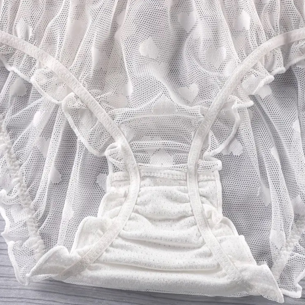 Elegant Sheer Hearts Lingerie Set - Picture 6 of 8